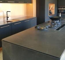 Porcelain benchtop is ideal for gas cooktop location